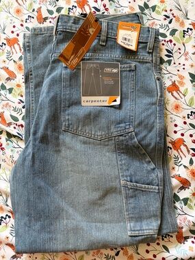 Vintage urban pipeline Light Blue Carpenter Jeans - Men's Relaxed Fit